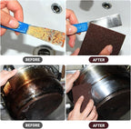 Magic Carborundum Sponge, 6pcs with 1 Handle Rust Foam Cleaning Eraser for Pots, Pans, Sink, Grill, Household Cleaning Emery Sponges for Kitchen, Bathroom