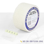 Drywall Repair Tape Sheetrock Self-Adhesive Joint Tape 2" x 100ft – Fiberglass Mesh Drywall Repair Roll for Wall Patch, Cracks & Drywall Patch (1 Roll)