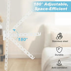 Alise Cloths Drying Rack Wall Mounted,Stainless Steel Folding Laundry Hanging Racks,Swivel Space Saving Clothes Hanger Rack for Bedroom Bathroom Laundry,Matte White,Double Pack