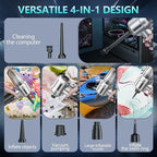 Portable Cordless Foldable 20000PA High Power Mini Vacuum Cleaner, 4-in-1 Compressed Duster & Air Blower & Pump, Hand Held Vacuum, Brushless Motor, for Car, Home, Office, Pet, Camping