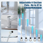 AIRROBO Electric Spin Scrubber, Cordless Electric Scrubber for Cleaning, 300 Mins Runtime, 6 Brush Heads, 47" Adjustable Handle, IPX7 Waterproof for Bathroom, Kitchen, Floors, Tiles, Car Cleaning