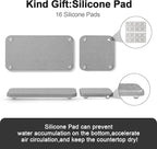 Water Absorbing Stone Tray for Sink | Quick Drying Diatomaceous Earth Coasters | Soap Dish Holder & Toothbrush Holder for Bathroom Counter | Hand Soap & Plant & Toiletries | Grey 4-Pack