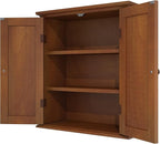 ChooChoo Bathroom Wall Cabinet, Over The Toilet Space Saver Storage Cabinet, Medicine Cabinet with 2 Door and Adjustable Shelves, Cupboard, Navy Blue