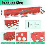 Screwdrivers Pliers Holder Wall Mount, Metal Utility Storage Rack for Pliers Small Tools, Screw Driver Organizer Suitable Garages Homes Workshops Sheds (23 holes 1PC Red)