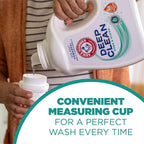 ARM & HAMMER Deep Clean Free & Clear Liquid Laundry Detergent, Free of Dyes, Perfumes and Phosphates, Suitable for Sensitive Skin, Dermatologist Tested, 102 Fl Oz, 68 Loads