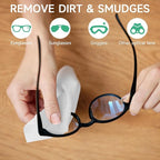Lensmate 120 Count Lens Wipes for Eyeglasses, Pre-Moistened & Individually Wrapped Eyeglass Wipes, Lens Cleaning Wipes for Eyeglasses, Sunglasses, Goggles and Camera Lens