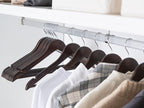 StorageWorks Wooden Hangers 20 Pack, Wood Coat Hangers for Closet, Heavy Duty Clothes Hangers for Suits, Shirts, Pants, Jackets, Walnut Color