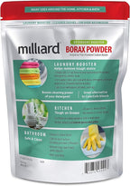 Milliard Borax Powder Laundry Booster, Pure Natural Multipurpose Cleaner and Detergent, 1 lb - Unscented