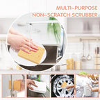 Extra Large Dish Sponges Kitchen for Cleaning, Natural Cellulose Sponges Reusable and Biodegradable, Non Scratch Sponge for Cleaning Household Use (2-Pack)