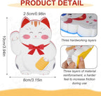 6 Pieces Cat Kitchen Sponges Lucky Cat Design Sponges Fun Non-Scratch Scrub for Washing Dishes Pots Pans and Household Cleaning Supplies for Kitchen Dishes Furniture Gifts