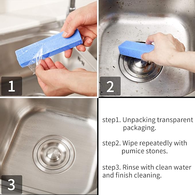 20 Pieces Pumice Stones for Cleaning - Pumice Scouring Pad, Stick Cleaner for Removing Toilet Bowl Ring, Bath, Household, Kitchen, Pool, 5.9 x 1.4 x 0.9 Inch(Blue)