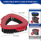 Scrubber Mop Head for O Cedar RinseClean Spin Mop 2 Tank System, Replace Head for OCedar Spin Mop Scrub Brush Head, Scrubber Head Replacement Attachment, Scrub Brush Mop Head 2 Tank, Clean Brush