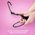 Utopia Home Plastic Hangers 200 Pack - Perfect Space Saving Clothes Hanger - Durable and Strong - Perfect Closet Organizers with Shoulder Grooves (Black)