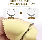 SEVENWELL 50pcs Jewelry Cleaning Cloth Yellow Polishing Cloth for Sterling Silver Gold Platinum Small Silver Polish 8x8cm