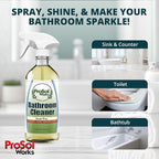 Bathroom Cleaner 16 oz - Daily Cleaning Spray for Shower Curtain, Sink, Shower, Tile, Bathtub, & Toilet Bowl Cleaners Revealing Natural Shine & Refreshing Scent- Safe on All Surface