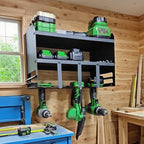 Power Tool Organizer Wall Mount, Utility Racks 3 Layers Storage Rack, Mini Chainsaw, Screwdriver, Drill Bit, battery tool organizer for Workshop Shed Pegboard Basement