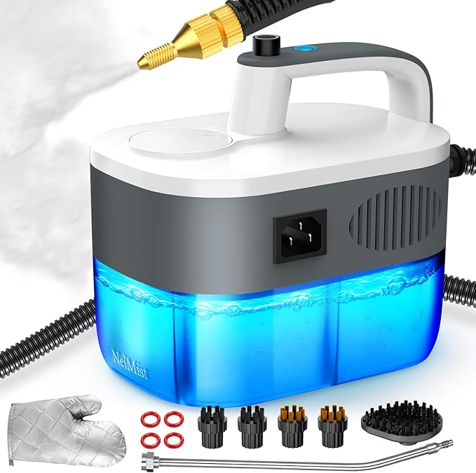 Steam Cleaner, Advanced 6-Level Adjustable Natural Steam, 10S Ultra-Fast Heat, 2500W Portable Car Steamer for Cleaning, Multi-Surface Steam Cleaner for Home Use, Kitchen, Bathroom, Grout, Tile, Floor