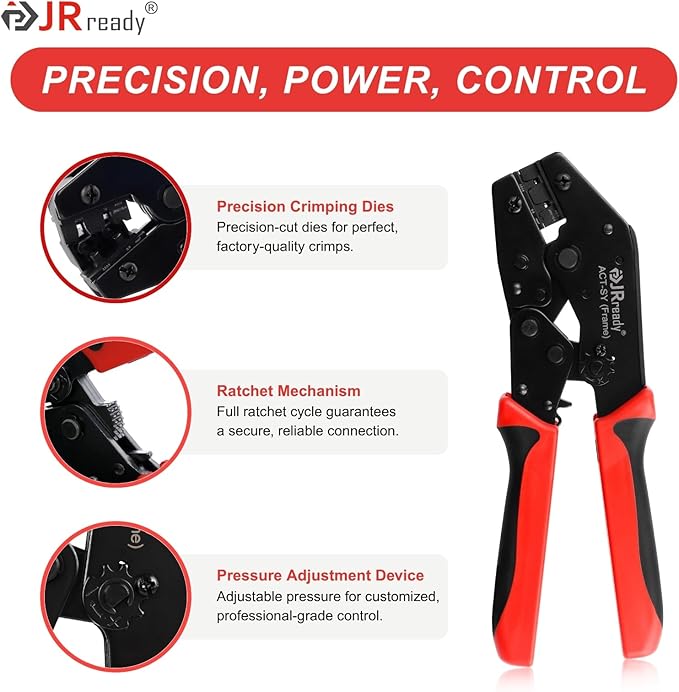 JRready ST6546 Mini-Fit Jr. 2 4 6 Pin Molex Connector Kit Crimping Tool 4.2mm Pitch Power Wire Connectors Receptacle Plug Housing 18-24AWG Terminals with Crimper Pin Extractor Tool