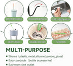 9PCS Reusable Long Colored Straw Cleaner Brush Set 12" Bendable,Capable of Cleaning Various Metal, Silicone, Plastic, Bamboo,Glass Straws Tubes Diameters Ranging from 4-16mm