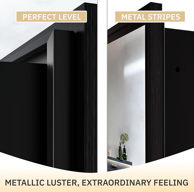 Bathroom Medicine Cabinet with Mirror, Recess or Surface Mount, Single Door Cabinet Famerhouse Bathroom Mirror with Storage Cabinet (Brush Black, 16"x26")