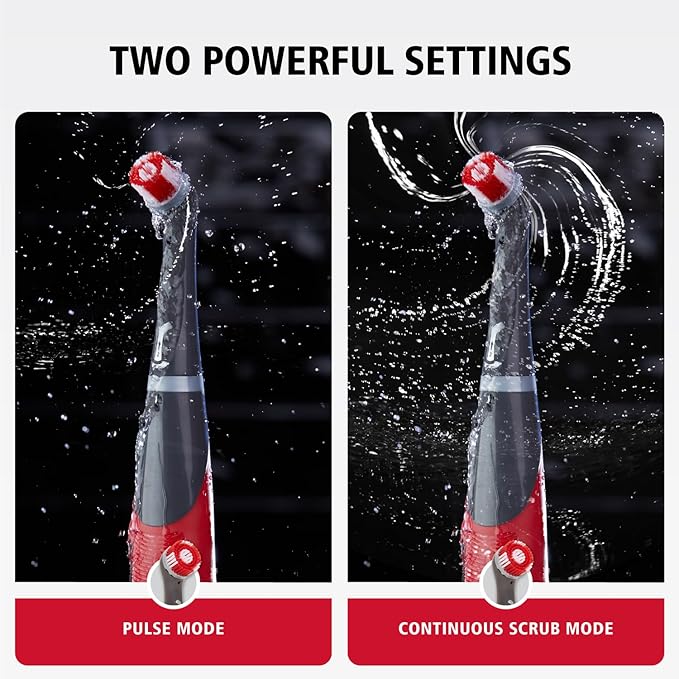Rubbermaid Reveal Power Scrubber with Multi-Purpose Head, Cordless Electric Battery Powered Scrub Brush, Water Resistant, for Home/Kitchen/Bathroom/Grout/Tile/Shower/Tub