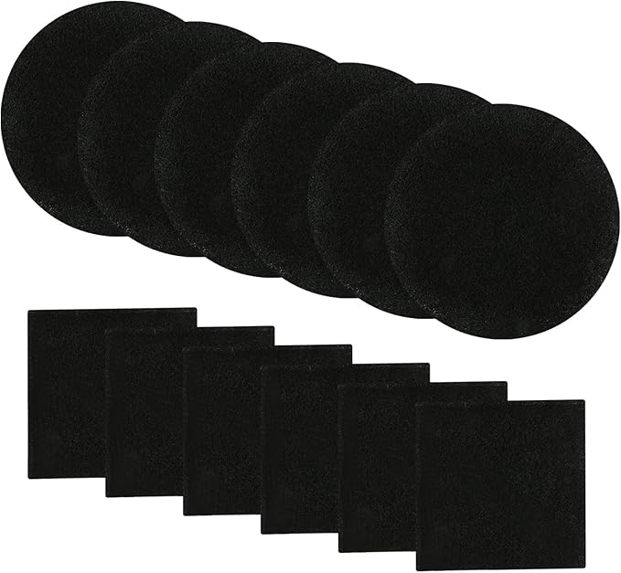 Resinta Compost Bin Filters - 12 Pack Refill Set, Round and Square