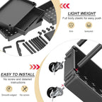 Goovilla 4 Tier Rolling Utility Cart Organizer with Removable Drawer, Stable and Sturdy Black Rolling Storage Carts with 2 Lockable Wheels for Bathroom, Kitchen, Snack, Craft, Makeup, Baby Essentials