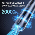 Cordless Car Vacuum Cleaner, 20000Pa Strong Suction Handheld Vacuum with Detailing Kit, Wet/Dry Rechargeable Portable Mini Vacuum for Car Detailing, Home & Outdoor Cleaning