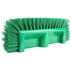 SPARTA Multi-Level Tile Scrub Brush 12" Wide Brush Head, Heavy-Duty Tile Cleaning Brush with End Bristles for Commercial Tiles, Tubs and Floor, Plastic, 12 Inches, Green