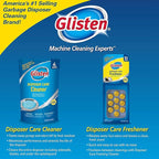 Glisten Garbage Disposal Cleaner and Odor Eliminator with Foaming Action, Removes Buildup and Cleans, Lemon Scent, 4 Uses