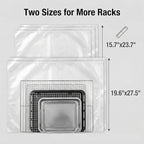 6-Pack Oven Rack Cleaning Bags (4 Large + 2 XL) with Gloves, Reusable Heavy-Duty Leak-Resistant Soak Bags for Deep Cleaning Oven Racks & Grill Grates, No Cleaner Included