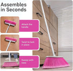 Soft Sweep Broom The Original Soft Sweep Magnetic Action Broom - 2 Pink Brooms