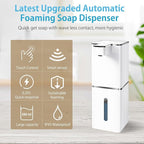 Automatic Foaming Soap Dispenser Touchless 380ml/12.8oz Rechargeable Hand Soap Dispenser Wall Mounted 4 Levels Adjustable Foam Soap Pump for Bathroom Kitchen Dish Soap