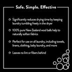 Molly's Suds Wool Dryer Balls | Natural Fabric Softener, Hypoallergenic, Reusable, Unscented, Reduce Drying Time | Large, Mixed Set of 6