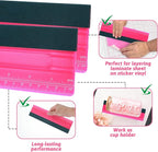 Wallpaper Smoothing Tool, Professional Vinyl Squeegee with Ruler Felt Squeegee for Vinyl Decals Sticker Paper Wallpaper Window Film Tools