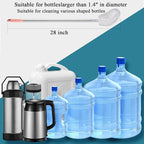 Stainless Steel Water Bucket Bottle Brush, Long Handle Scrubbing Brush, Bendable Brush Head Suitable for Cleaning 1 to 5 Gallon Buckets, 28 in (Gray)