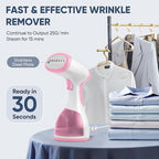 Steamer for Clothes, Kolohoso 1500W Fast Heat Up Handheld Garment Steamer, Portable Travel Clothing Fabric Steamer with Upgraded Nozzle and 260ml Water Tank (PINK)