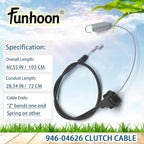 Lawn Mower Clutch Cable 946-04626 for Troy-Bilt Bolens MTD Yard Machines Walk-Behind Tillers Replaces 746-04626 731-05385