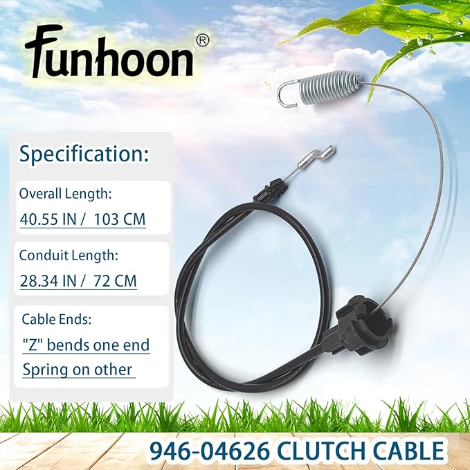 Lawn Mower Clutch Cable 946-04626 for Troy-Bilt Bolens MTD Yard Machines Walk-Behind Tillers Replaces 746-04626 731-05385