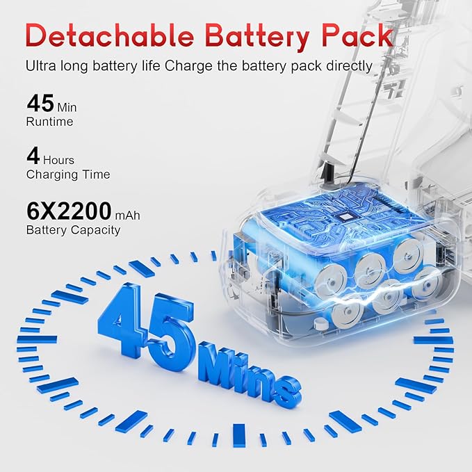 Cordless Vacuum Cleaner for Home - Powerful, 35Kpa Stick Vacuums Lightweight with Detachable Battery Display, Max 45Mins Runtime, 8 in 1 Handheld Vacuum for Hardfloor & Carpets Pet Hair, Y5