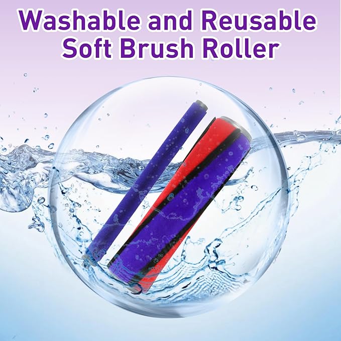 Lemige V8 V11 Soft Roller Cleaner Head for Dyson V10 V11 V15 V8 V7 Cordless Vacuum Cleaners, Quick Release Vacuum Head Replacement Attachments Parts Accessories for Dyson, Gentle on Hard Floors