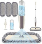 Spray Wet Mops for Hardwood Floor Cleaning - MEXERRIS Microfiber Dust Mop with Spray 3X Reusable Washable Pads Hard Wood Floor Mops Commercial Home Use for Laminate Wood Tiles Hardwood