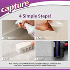 Capture Carpet & Rug Dry Cleaner w/Resealable lid - Home, Car, Dogs & Cats Pet Carpet Cleaner Solution - Strength Odor Eliminator, Stains Spot Remover, Non Liquid & No Harsh Chemical (8 Pound)