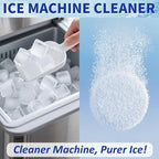 Ice Machine Cleaner Kit - 30Pack Ice Maker Cleaner Tablets - 10Pcs Pipe & Crevice Brush Set - Commercial & Portable Countertop Icemaker Cleaning Solution