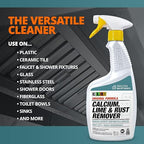 CLR PRO Calcium, Lime & Rust Remover - Quickly Removes Calcium and Lime Deposits, Stubborn Rust Stains, and Household Hard Water Deposits (32 Ounce Spray (Pack of 6))