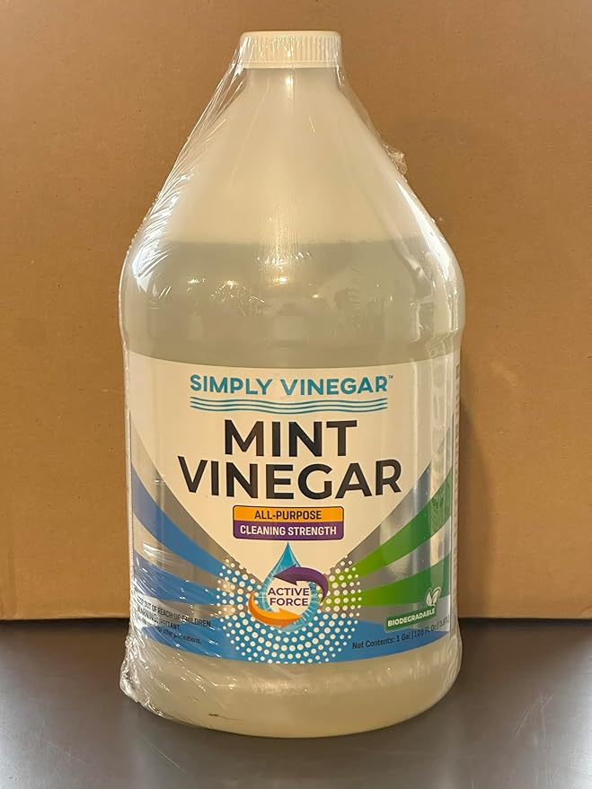 Simply Vinegar Mint Vinegar – with Refreshing Mint Scent for Cleaning, Home, Laundry, 128 oz - 2 Pack