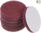 HARFINGTON 6pcs Drill Power Brush 3 inch Tile Scrubber Scouring Pads 320-400 Grit for Bathroom Kitchen Household Cleaning