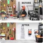 TORACK Garage Hooks Tool Organizer, 4 Pack Heavy Duty Steel 12" Wave Hooks, Wall Mount Garage Storage Utility Hook for Car Tires, Ladder, Chairs, Power Tools, Garden Tools
