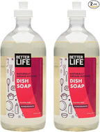 Better Life Dish Soap - Liquid Dishwashing Soap with Vitamin E and Aloe for Home & Kitchen Sink - No Gloves Required Kitchen Soap for Sensitive Skin - 22oz (Pack of 2) Currant and Citrus