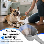 Food Scoop, Cup Capacity Dog Food Scooper With Measuring Lines For Dog, Puppy and Cat Coffee Bean Flour Scoop Set (Grey)
